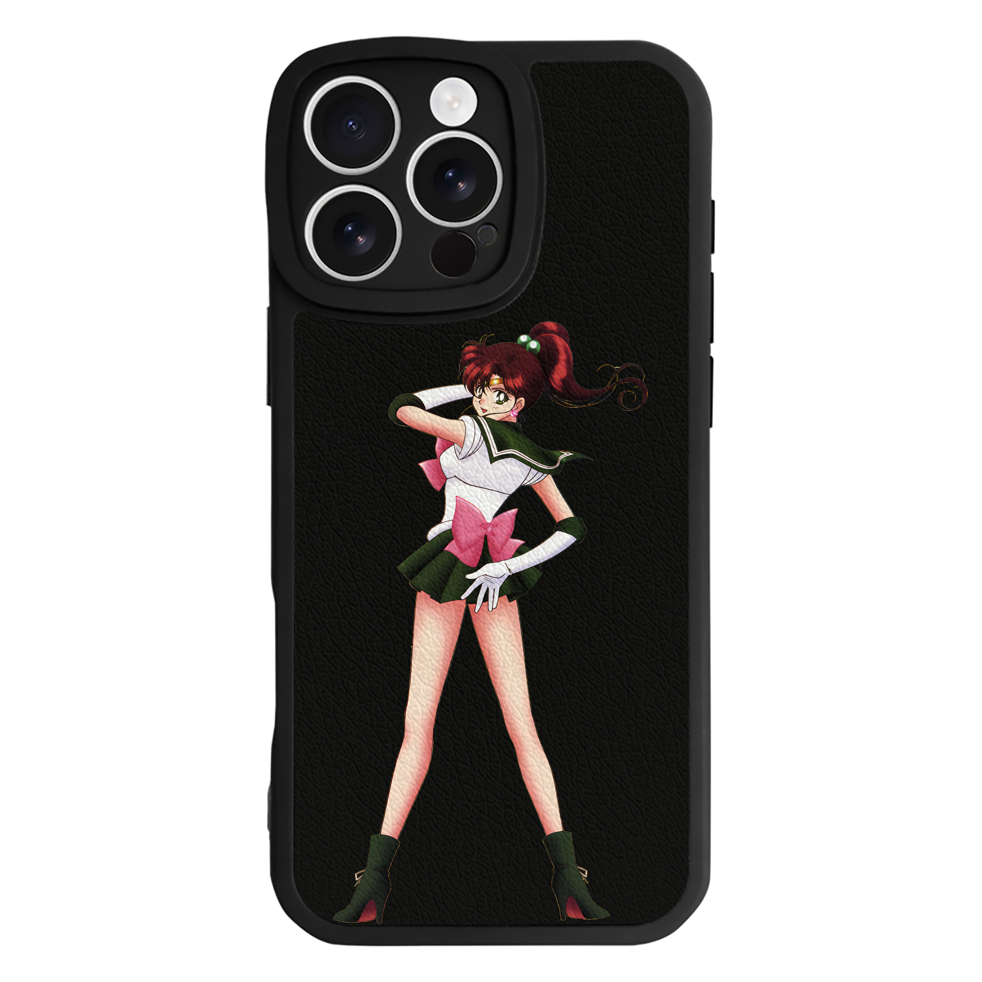 （画像用） 美少女戦士セーラームーン 木野 まこと きの まこと Sailor Moon Kino Makoto （セーラージュピター；Sailor Jupiter） 【iPhone 16シリーズ対応】シリコンスマホケース（レザー調） 材質：シリコン